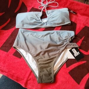 DKNY Women's Light Gray Bikini Set